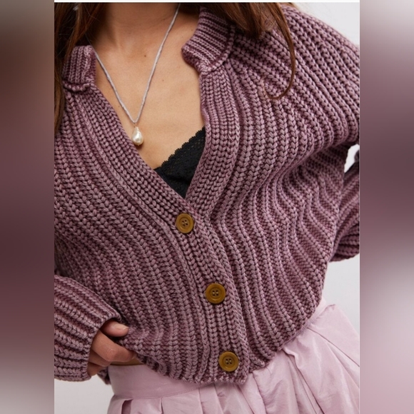 Free People Sweet Nothing Cardi/Moonscape - Picture 2 of 11